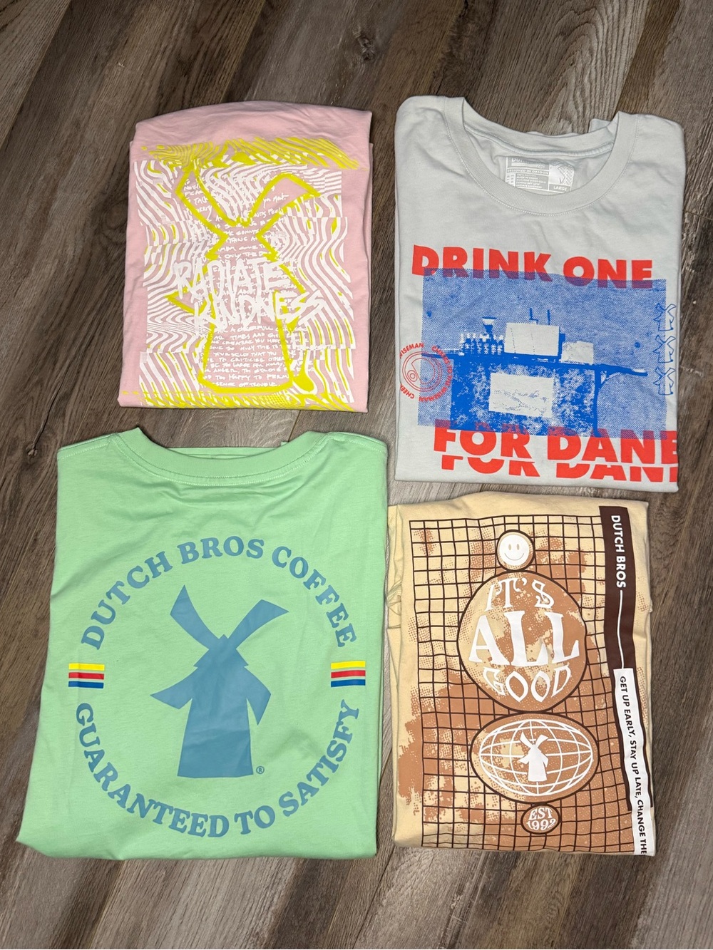 Lot of 4 Dutch Bros Shirts